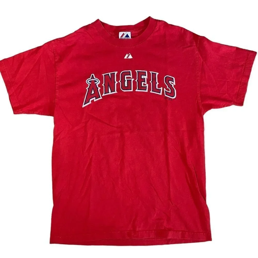 MLB Los Angeles Angels red t shirt